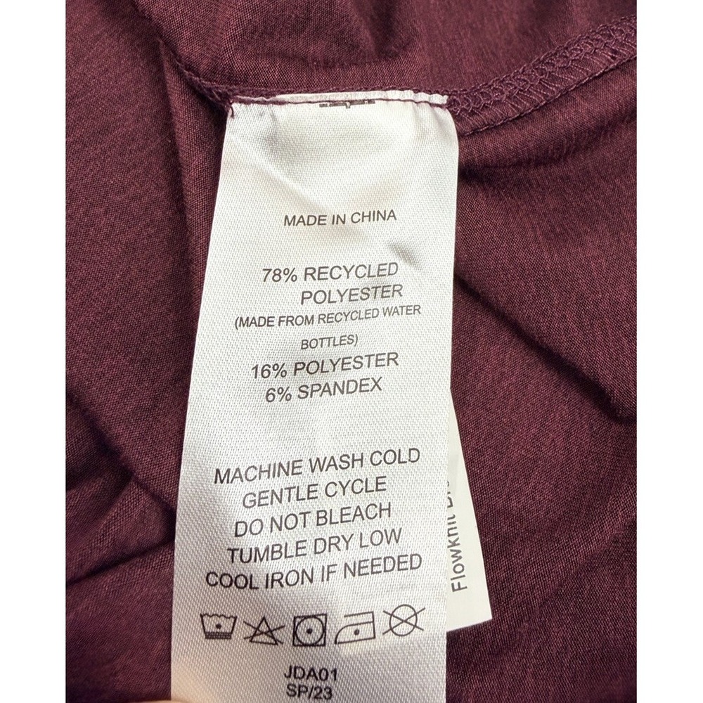 Quince Flowknit Breeze‎ Performance Polo Shirt Burgundy Men's XL Stretch - Picture 5 of 8